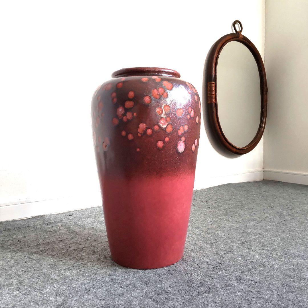 大型花器　西ドイツ　ファットラバ　W.GERMANY　フラワーベース　38cm