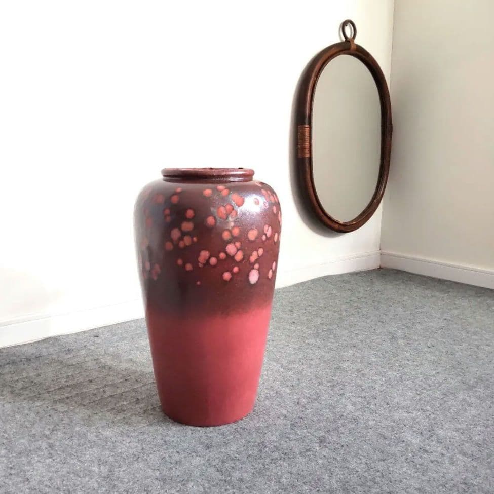 大型花器　西ドイツ　ファットラバ　W.GERMANY　フラワーベース　38cm