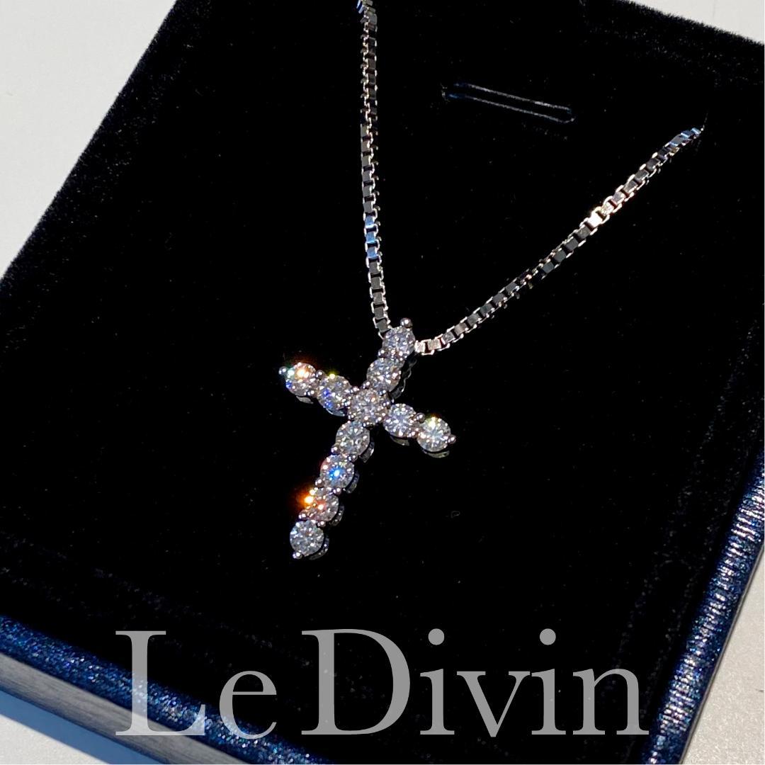 新年SALE1点限定価格 Sサイズ モアサナイト1.1ct クロスネックレス
