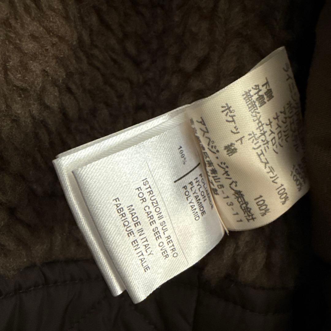 本当に綺麗です！★アスペジ★裏ボア中綿入りステンカラーコート★S