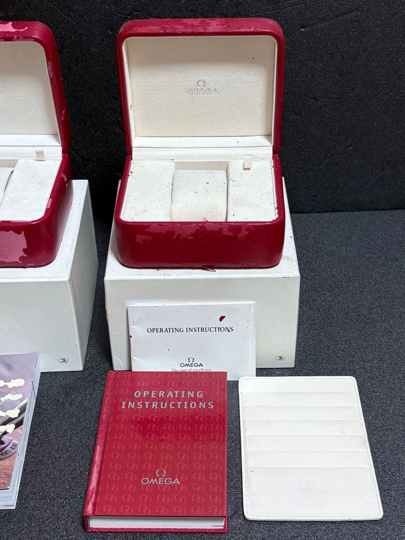 【新年特価】1/3日まで　オメガ　OMEGA 時計箱　3点セット＋グッズ