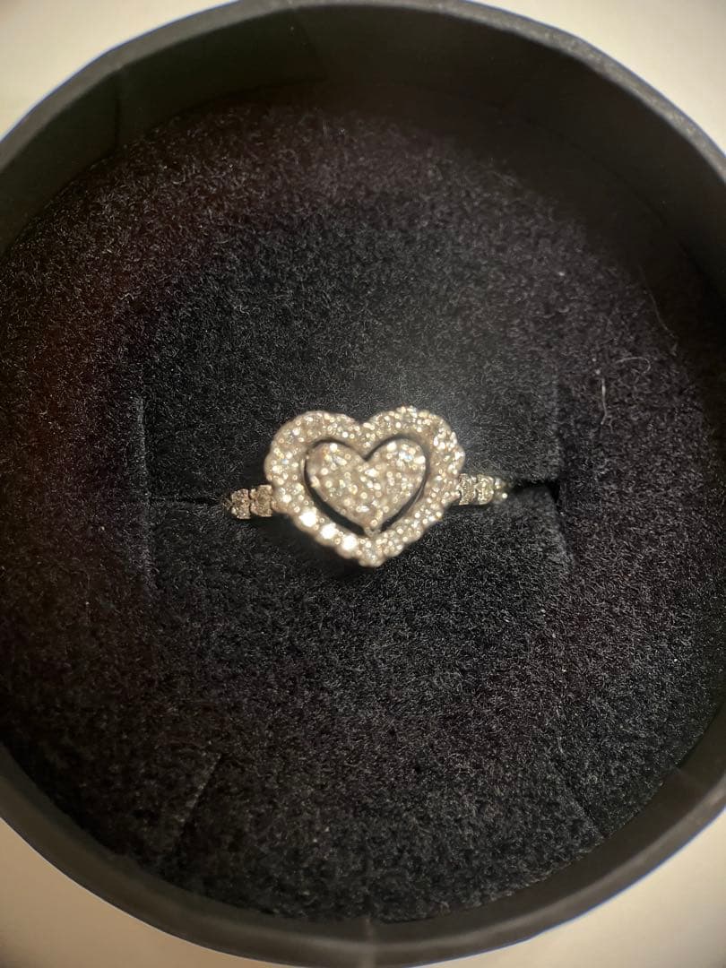 Ponte Vecchio♡ホワイトゴールド ダイヤモンド ハートリング