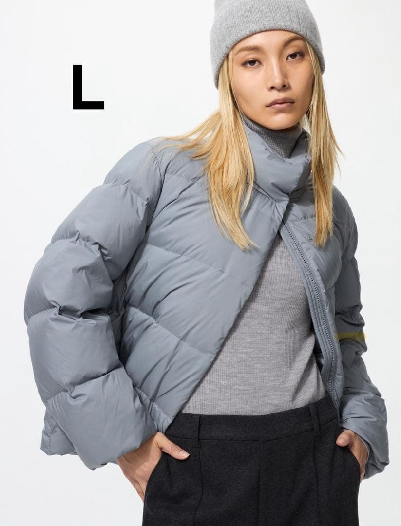 パウダーソフトダウンジャケット UNIQLO Lサイズ BLUE ブルー