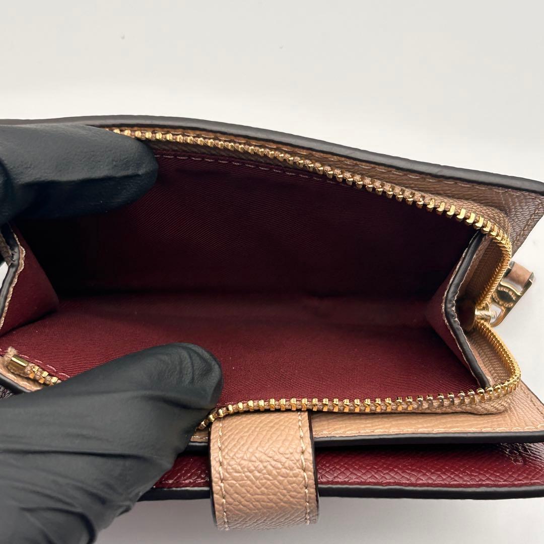✨美品✨ COACH コーチ 二つ折り財布 ベージュ 折り財布