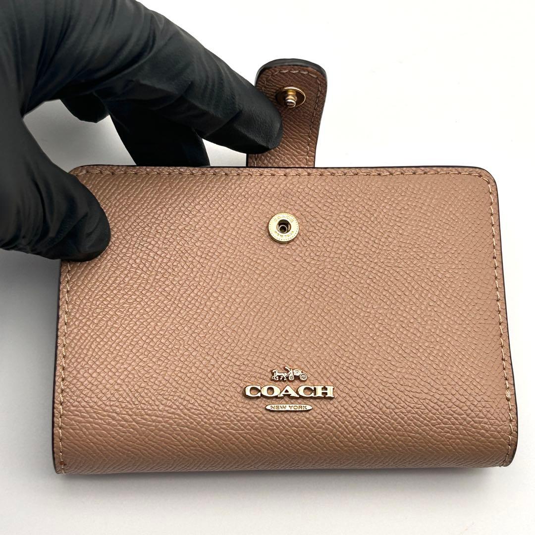 ✨美品✨ COACH コーチ 二つ折り財布 ベージュ 折り財布