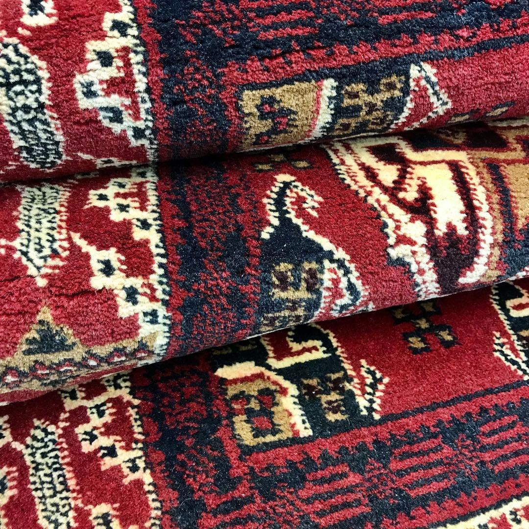 ペルシャトルクメンウールラグ/サイズ:85x150cm…。 ..m53。