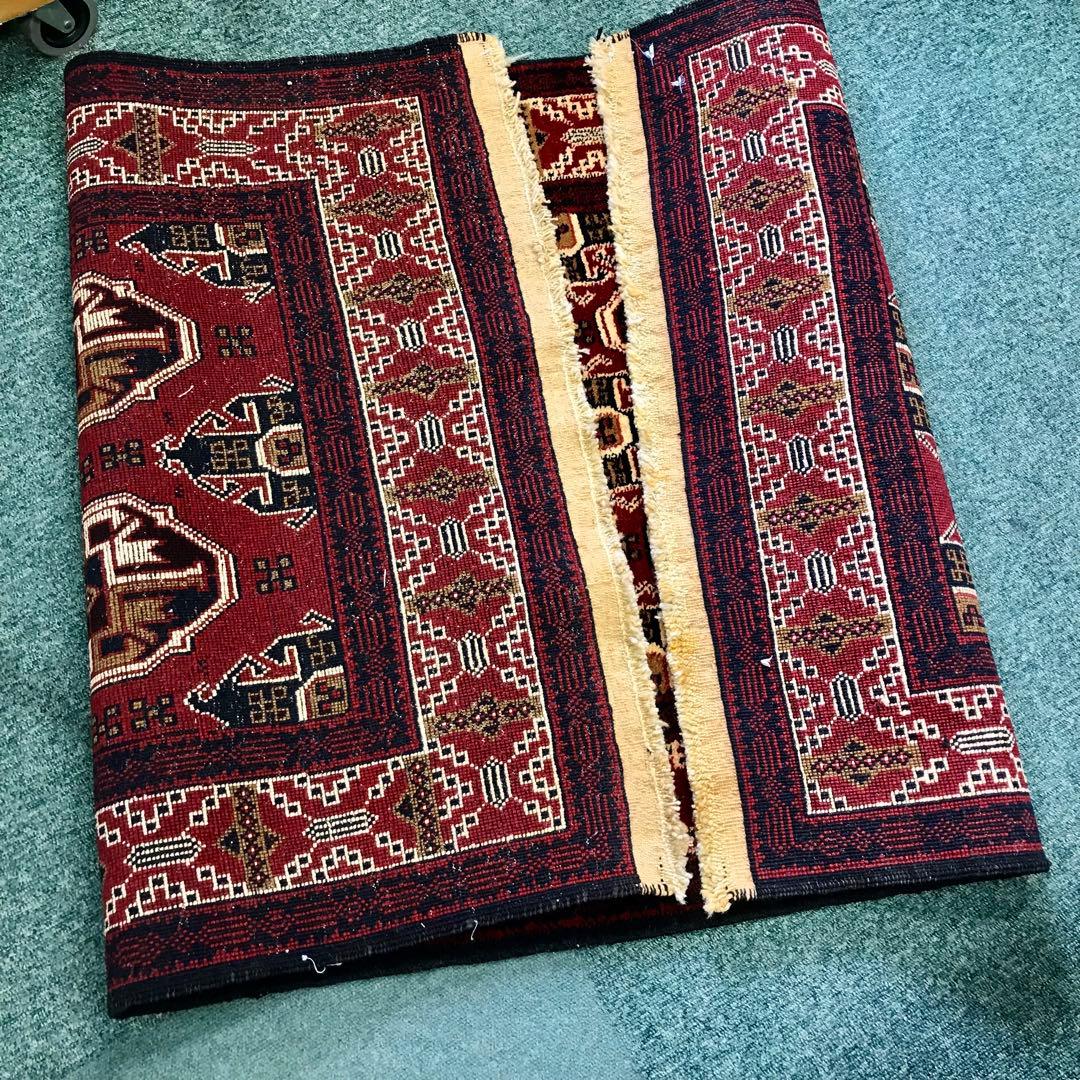 ペルシャトルクメンウールラグ/サイズ:85x150cm…。 ..m53。