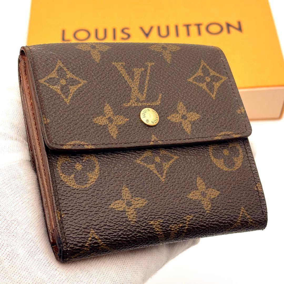 【美品】ルイヴィトン モノグラム ポルトモネ ビエ カルトクレディ 折り財布