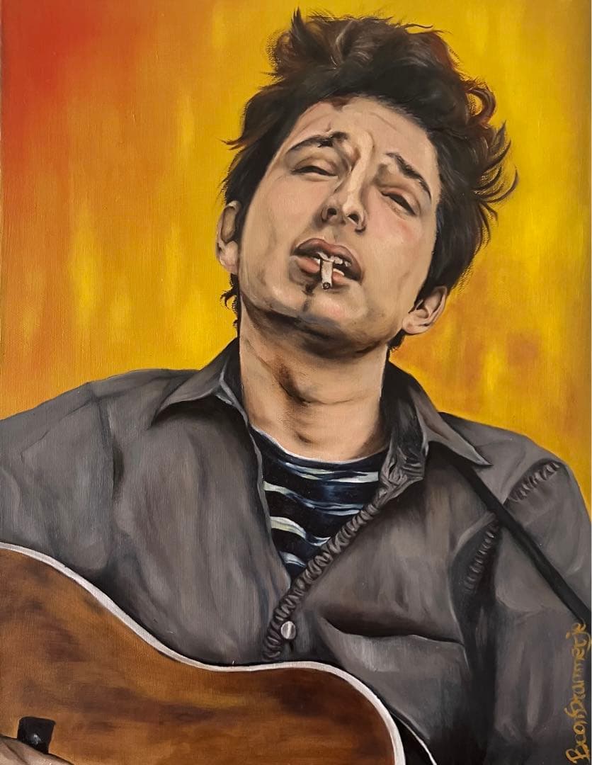 油絵原画　Bob Dylan