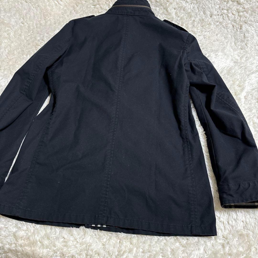 Nikoバーバリーブラックレーベル トレンチコート ノバチェック フード