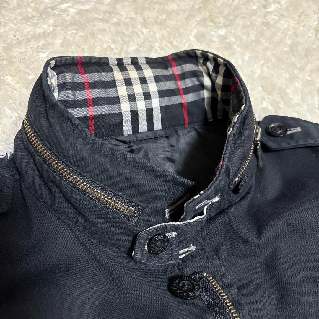 Nikoバーバリーブラックレーベル トレンチコート ノバチェック フード