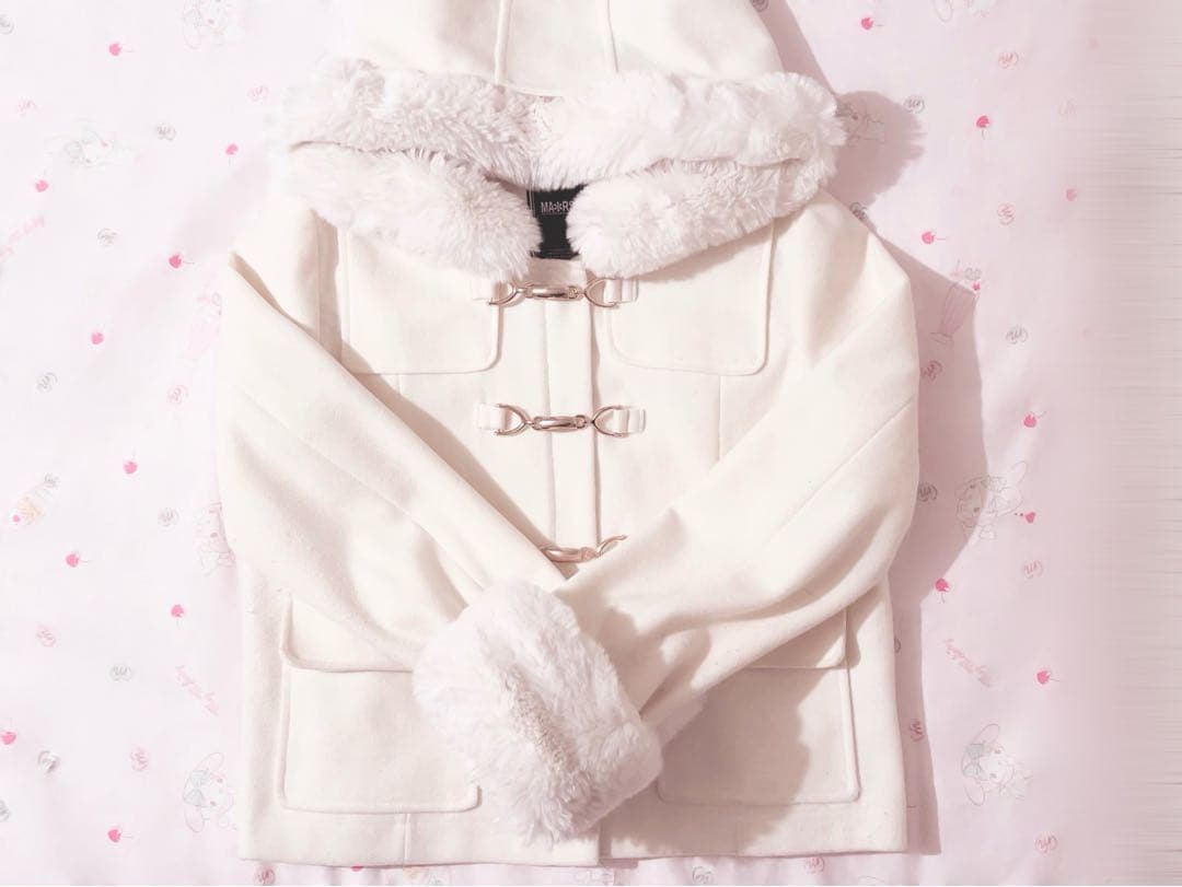 MARS 袖ファーリボンフード付きショートコート