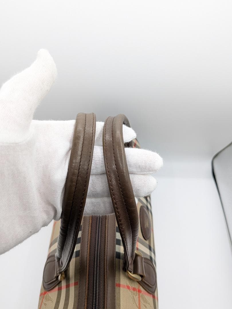 良品✨ バーバリー ボストンバッグ ノヴァチェック キャンバス ベージュ 0LH