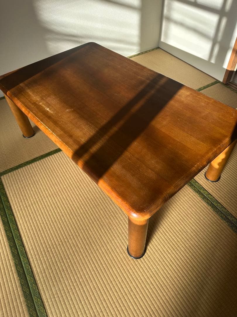 カリモク・ローテーブル！木製 長方形座卓 中型サイズ