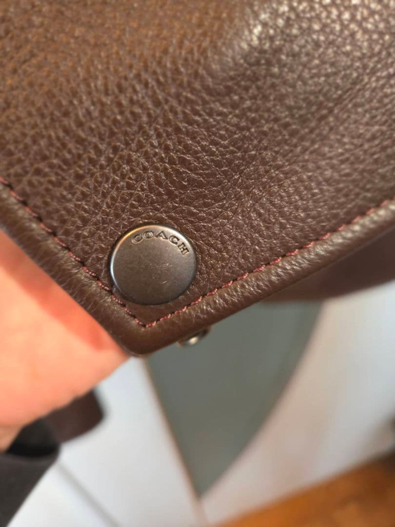 COACH F86594 レザーライダースジャケット Mサイズ ブラウン