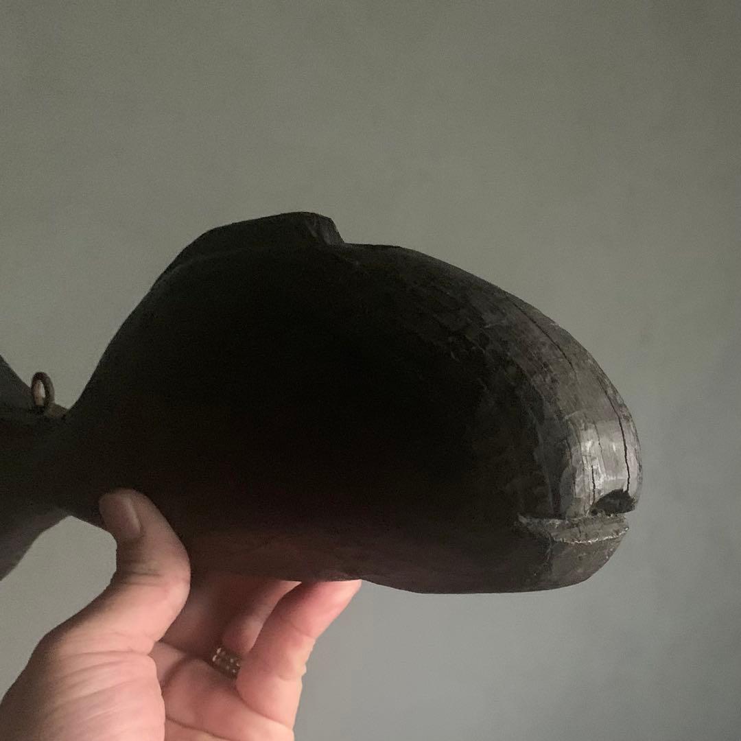 魚の 自在鉤 横木 古道具 アンティーク 日本の古道具 古道具 アンティーク