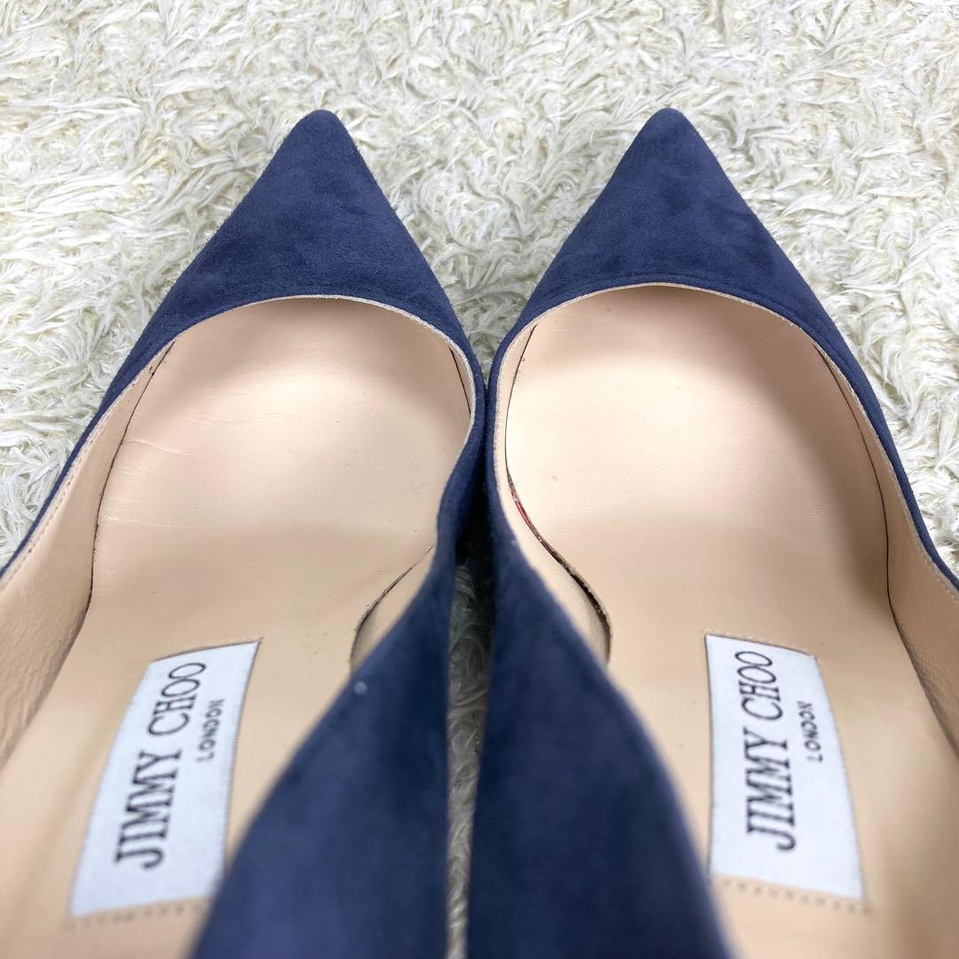 『未使用級』JIMMY CHOO パンプス スエード ヒール ポインテッドトゥ