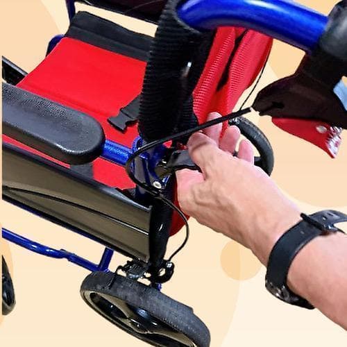 美品✨一台のみ✨車椅子/介助用お出かけ車いす＊テーブル・クッション付折り畳式