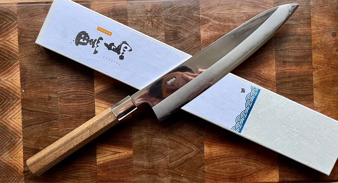 黒鳥鍛造　銀三　磨き　牛刀　240mm 包丁　洋包丁　ステンレス　土佐打刃物
