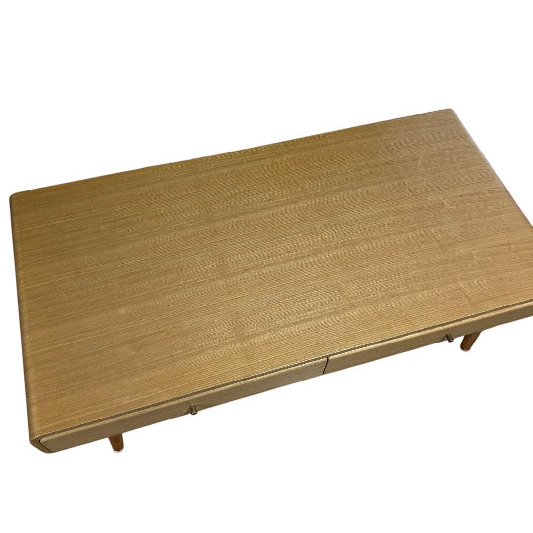 三環ジャパン ナチュラル木目 リビングテーブル 引き出し4杯付き