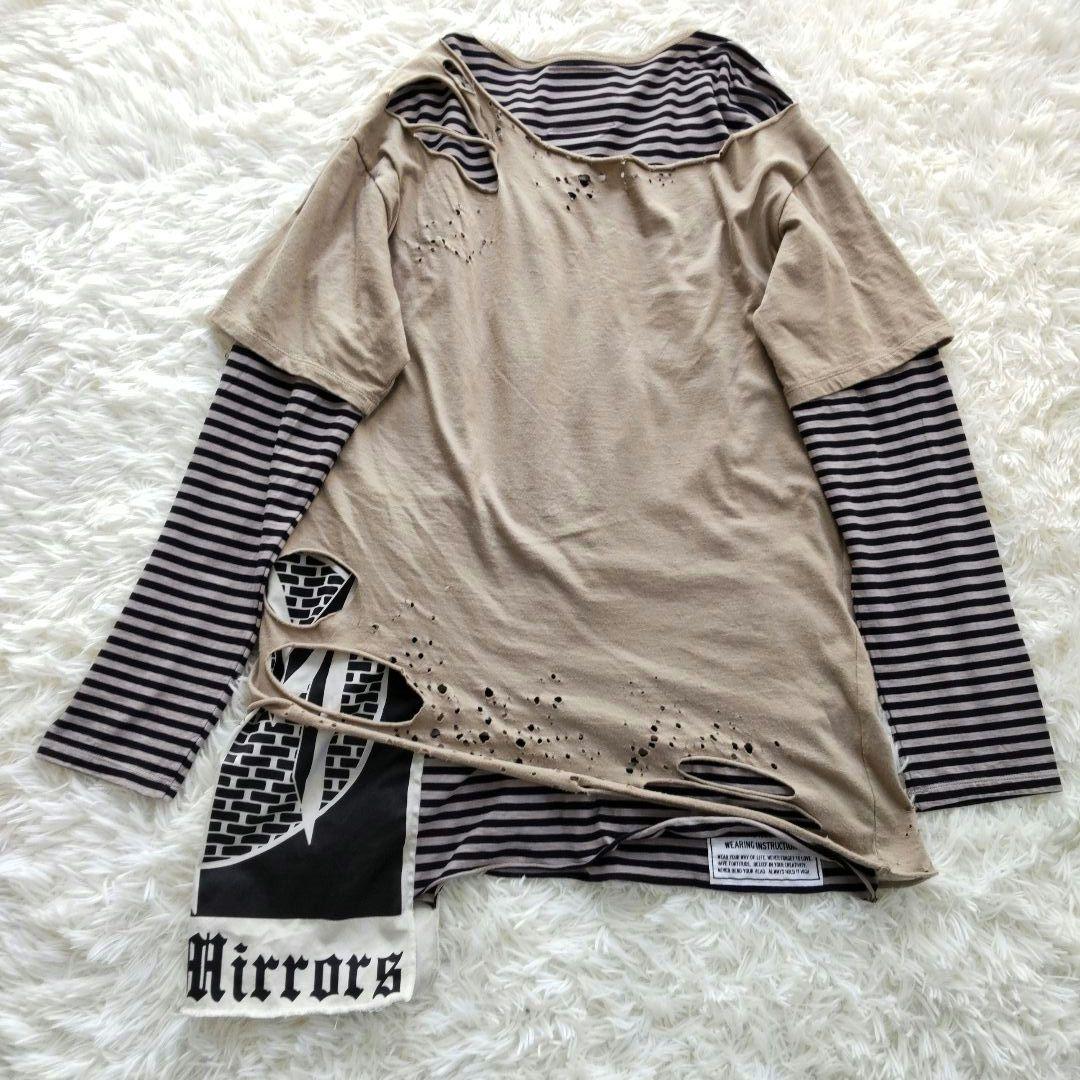 メゾン ミハラ ヤスヒロ レイヤードダメージ ロングTシャツ46