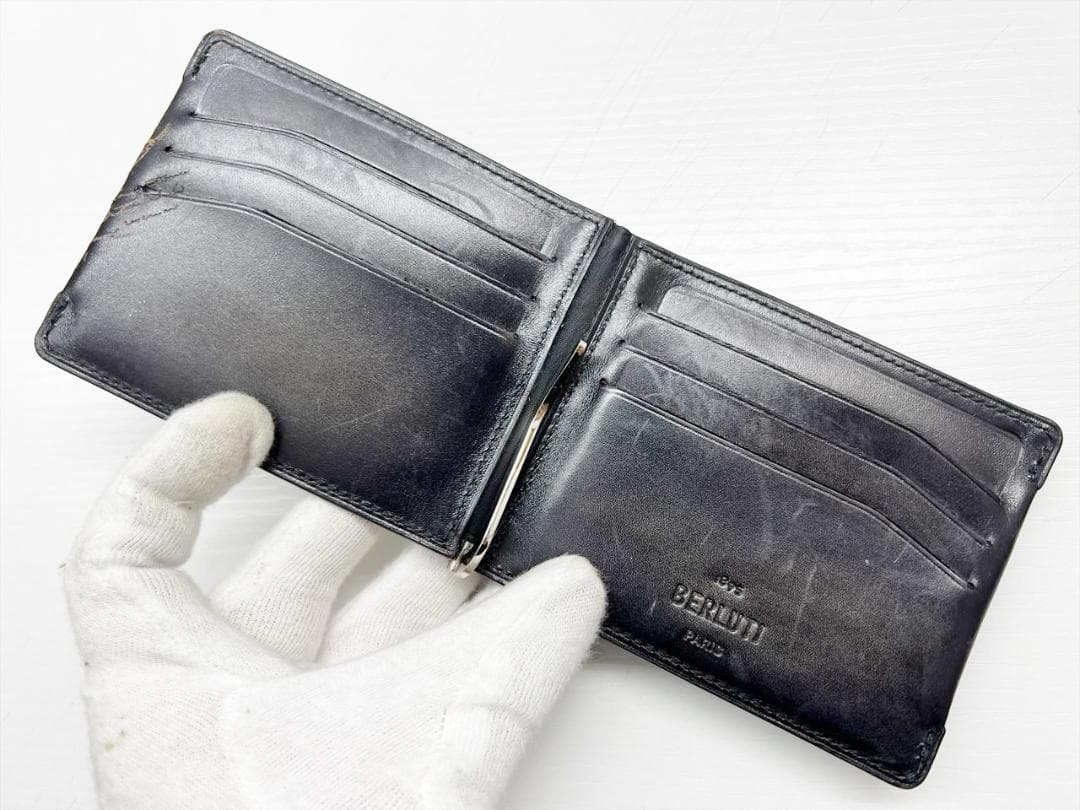 ベルルッティ　カリグラフィ　アッサオ　マネークリップ　札入れ　財布