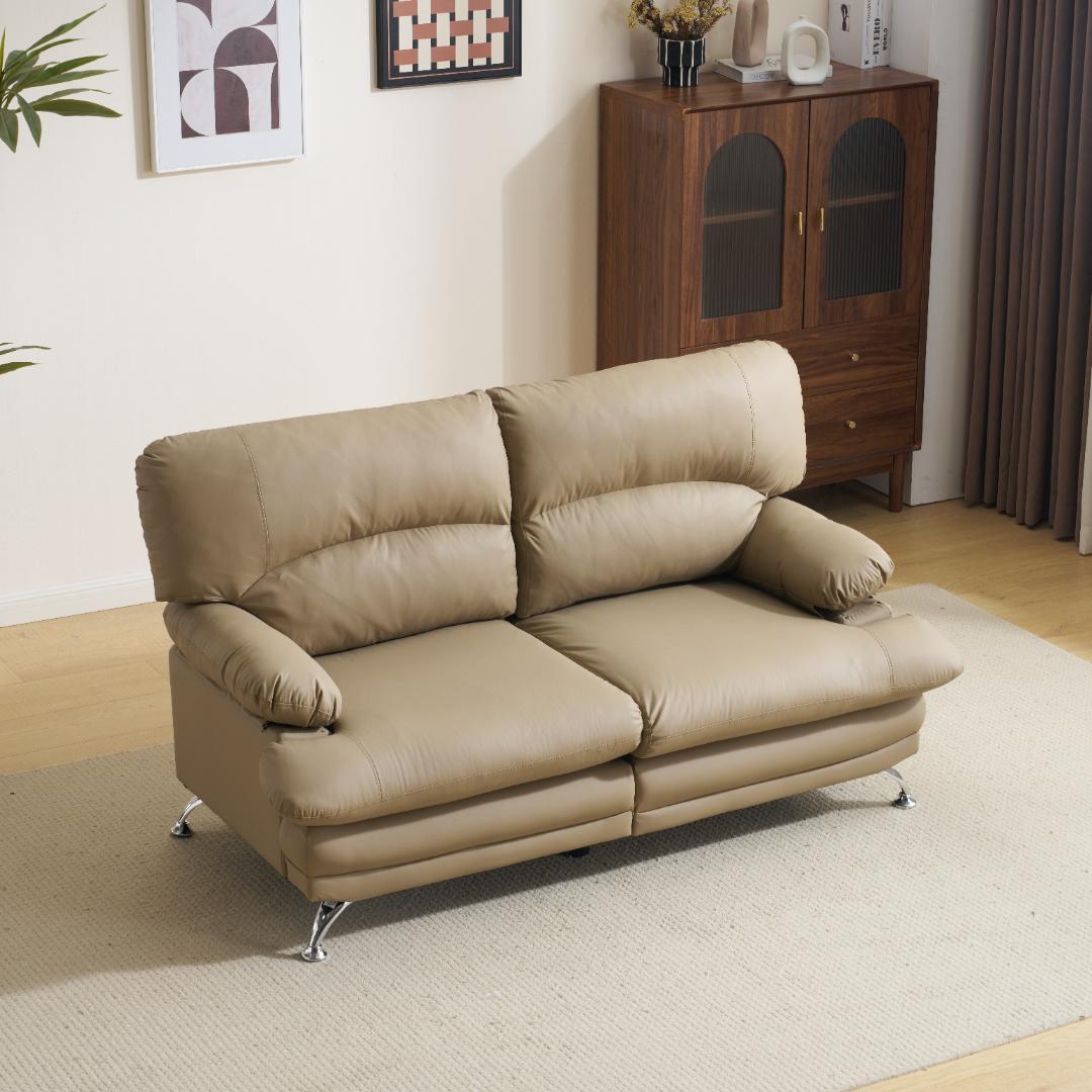 ソファー ソファ 2人掛け 幅155cm 2人掛け 北欧 ソフトレザーソファー