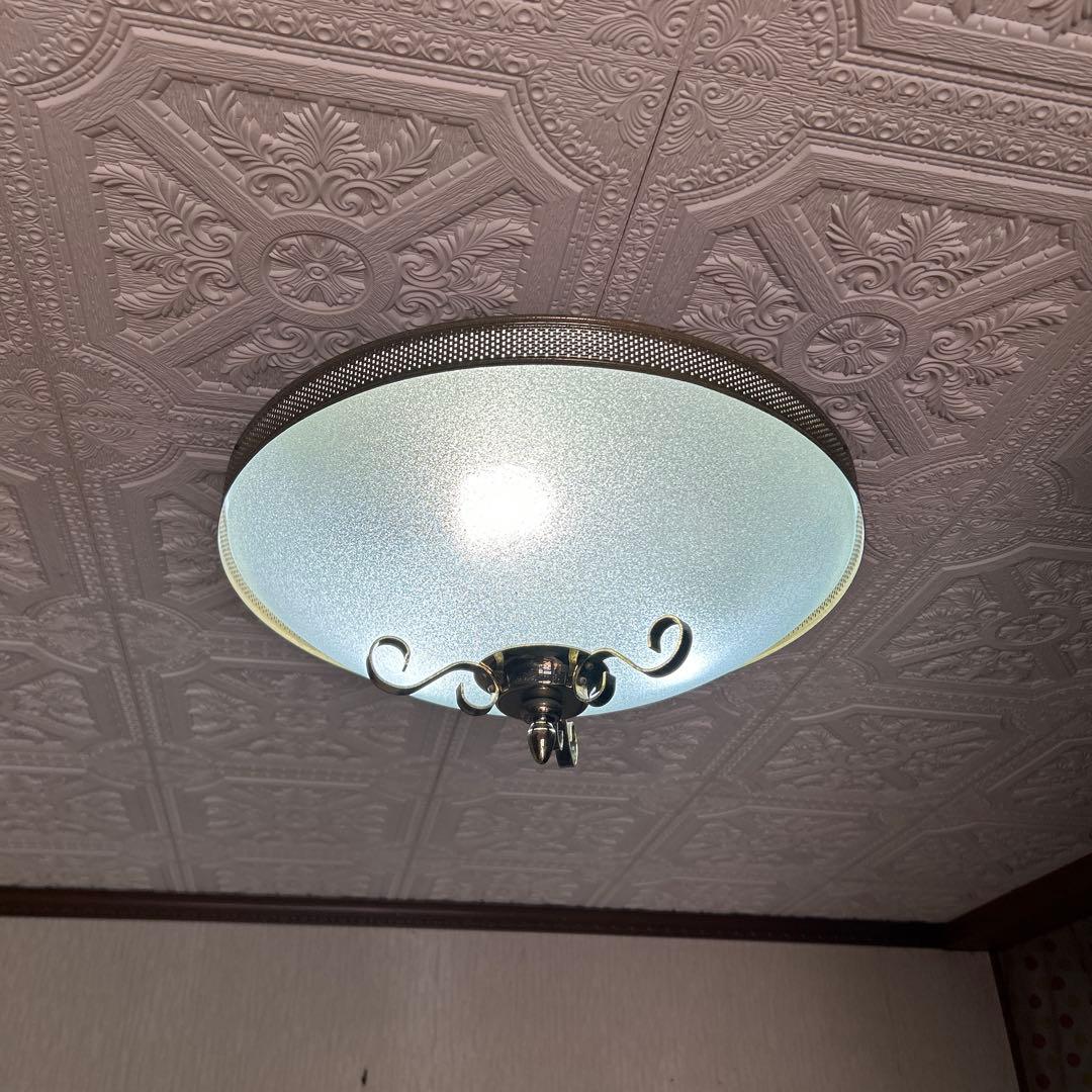 値下げ‼️ヤマギワヴィンテージ アンティーク照明ガラスシェード昭和レトロ希少