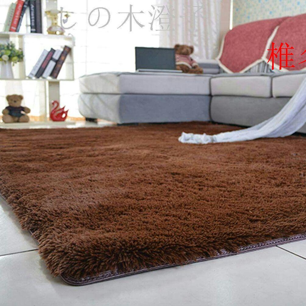 カーペット ラグ リビングマット 絨毯 無地 もふもふ 柔らか ふわふわ滑りH
