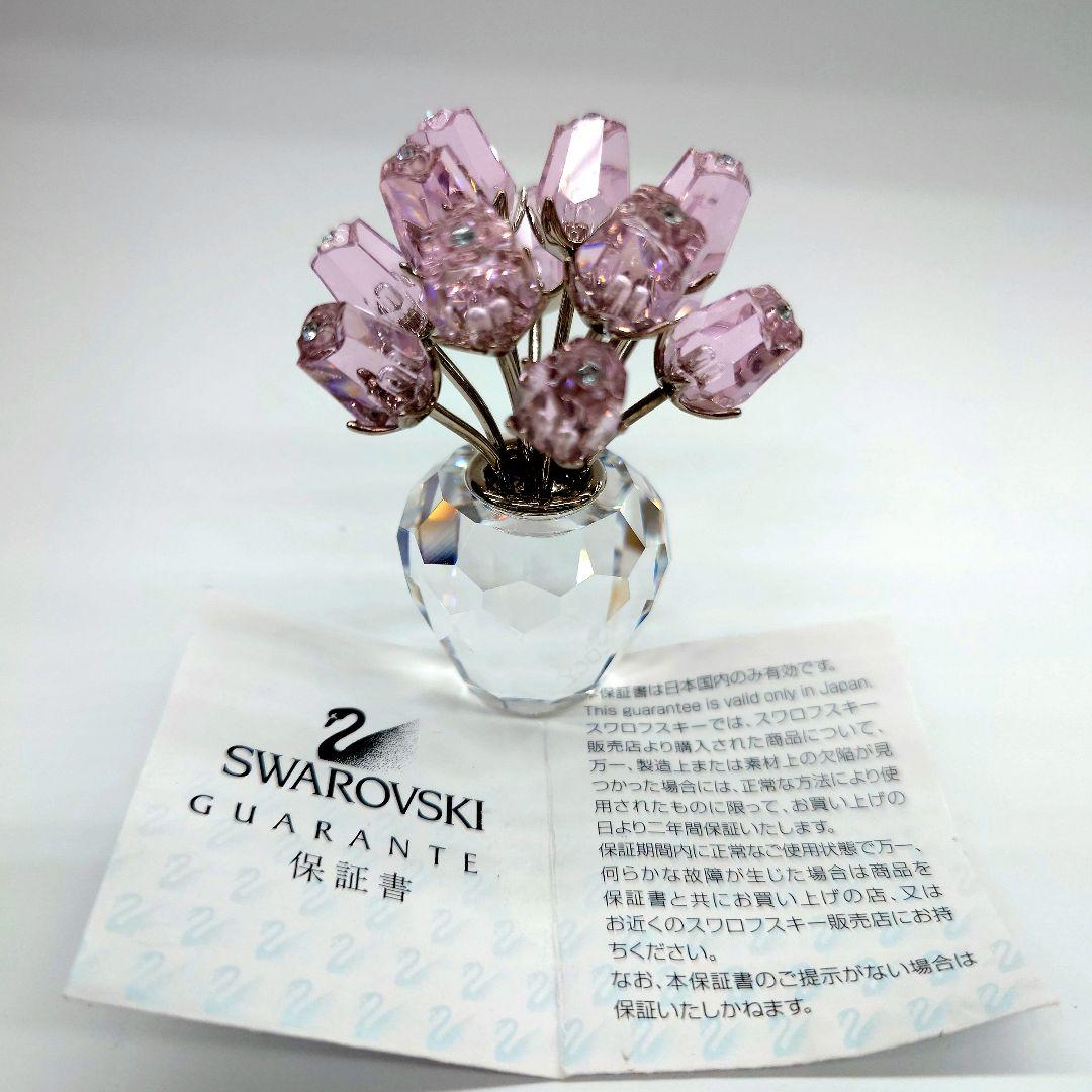 スワロフスキー ピンクローズ　ローズポット 薔薇 12本のバラ