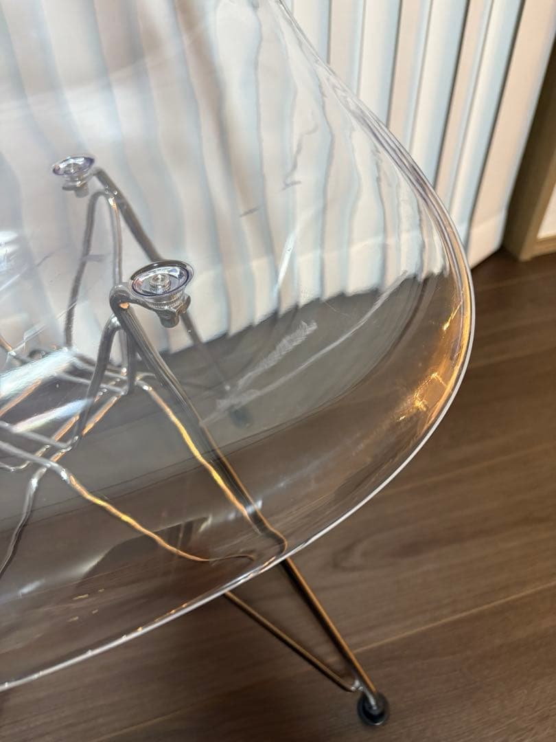 イームズチェア 透明 クリアチェア シェルチェア 2脚セット