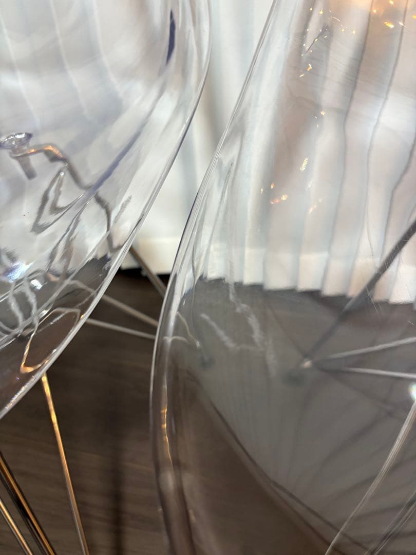 イームズチェア 透明 クリアチェア シェルチェア 2脚セット