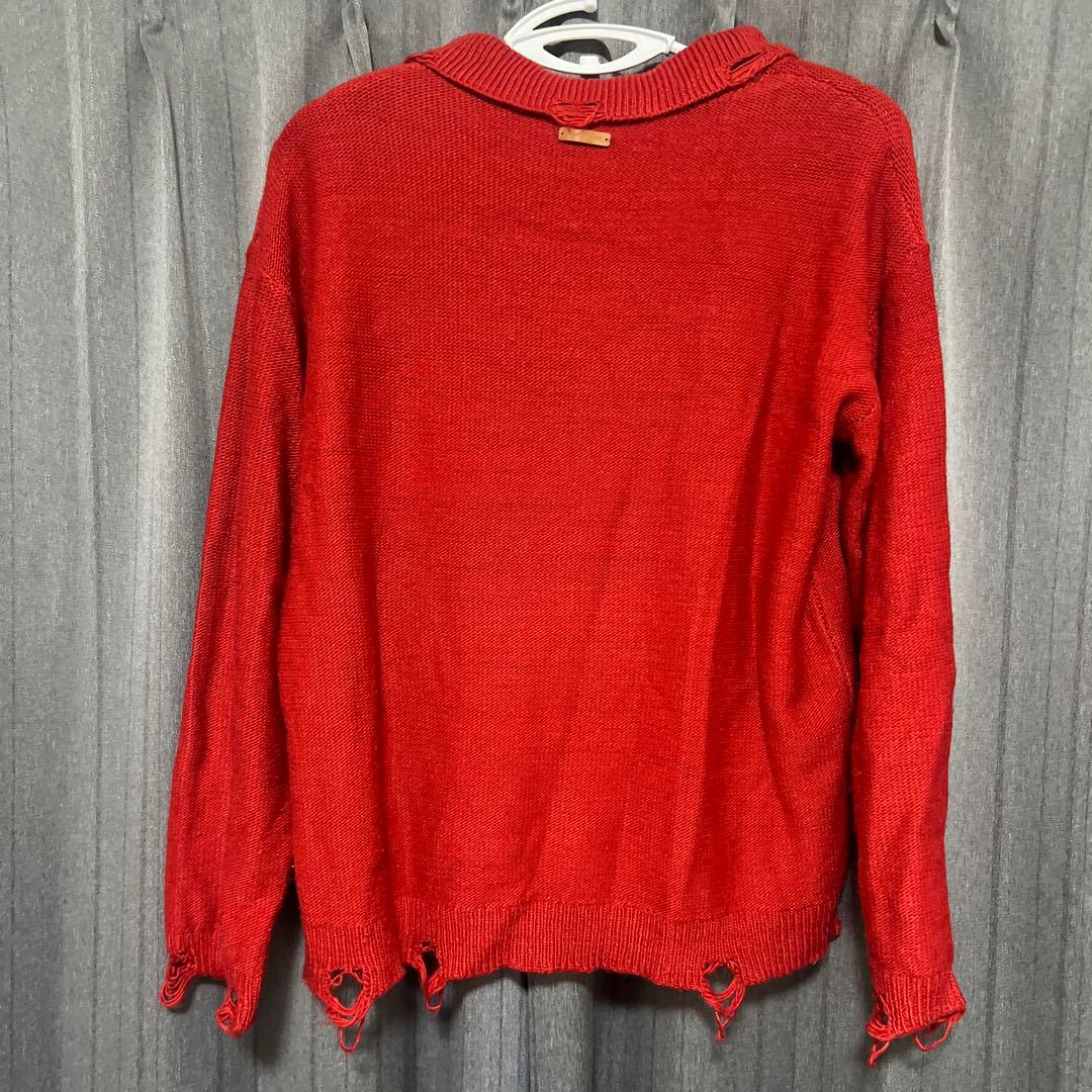 Camphor woodダメージ加工フラワーカーディガン