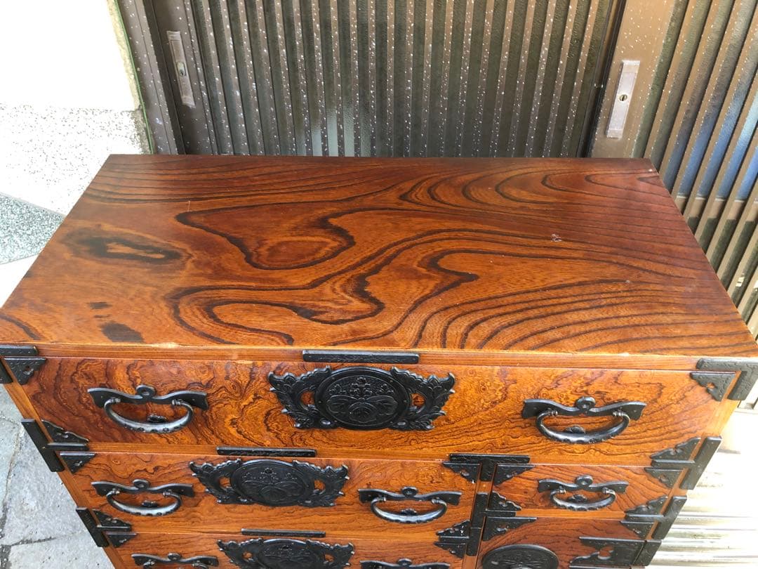 伝統工芸 岩谷堂箪笥 南部鉄器金具 うるし塗装 整理タンス 時代箪笥 チェスト