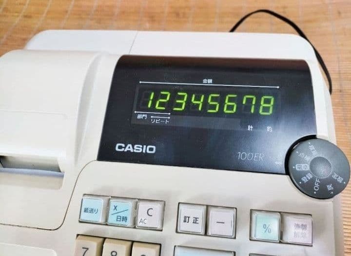 カシオレジスター　100ER　簡単便利特殊　送料込　000121