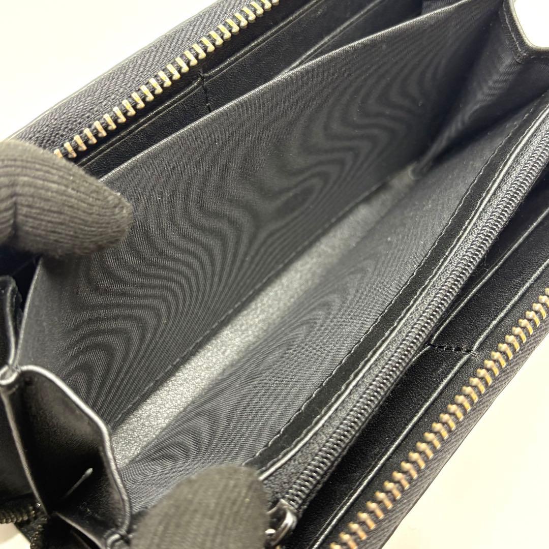 GUCCI グッチ　長財布　ラウンドファスナー　GG シマ　シェリーライン