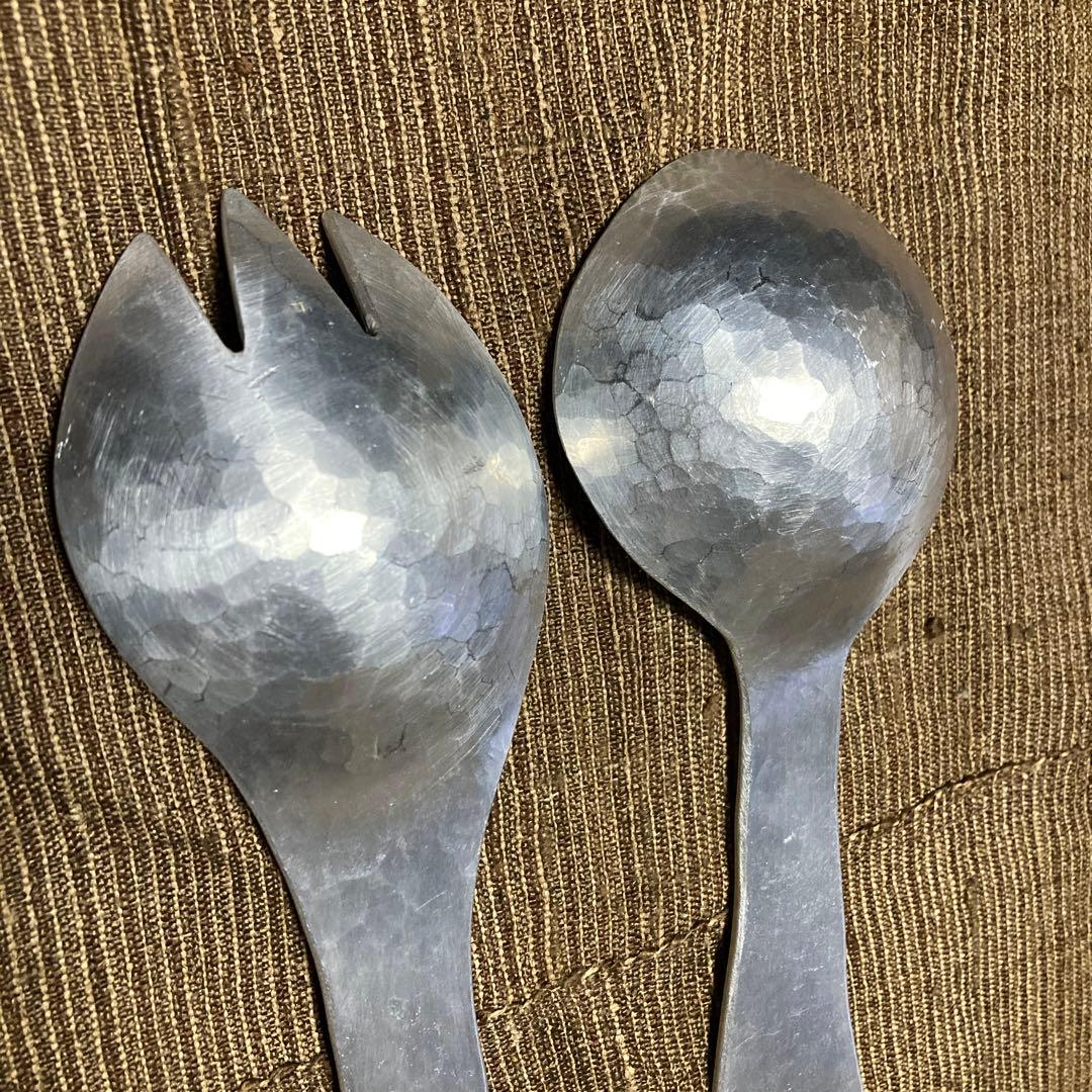 サーバースプーン サラダ 金工作家 鎚起 つちめ