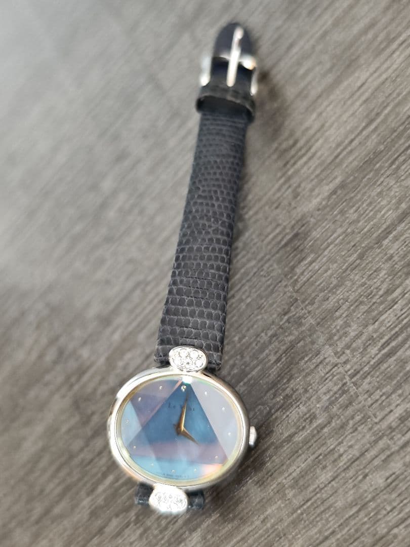 稼働品 SEIKO Le Vent レディース腕時計 水色文字盤 カット風防