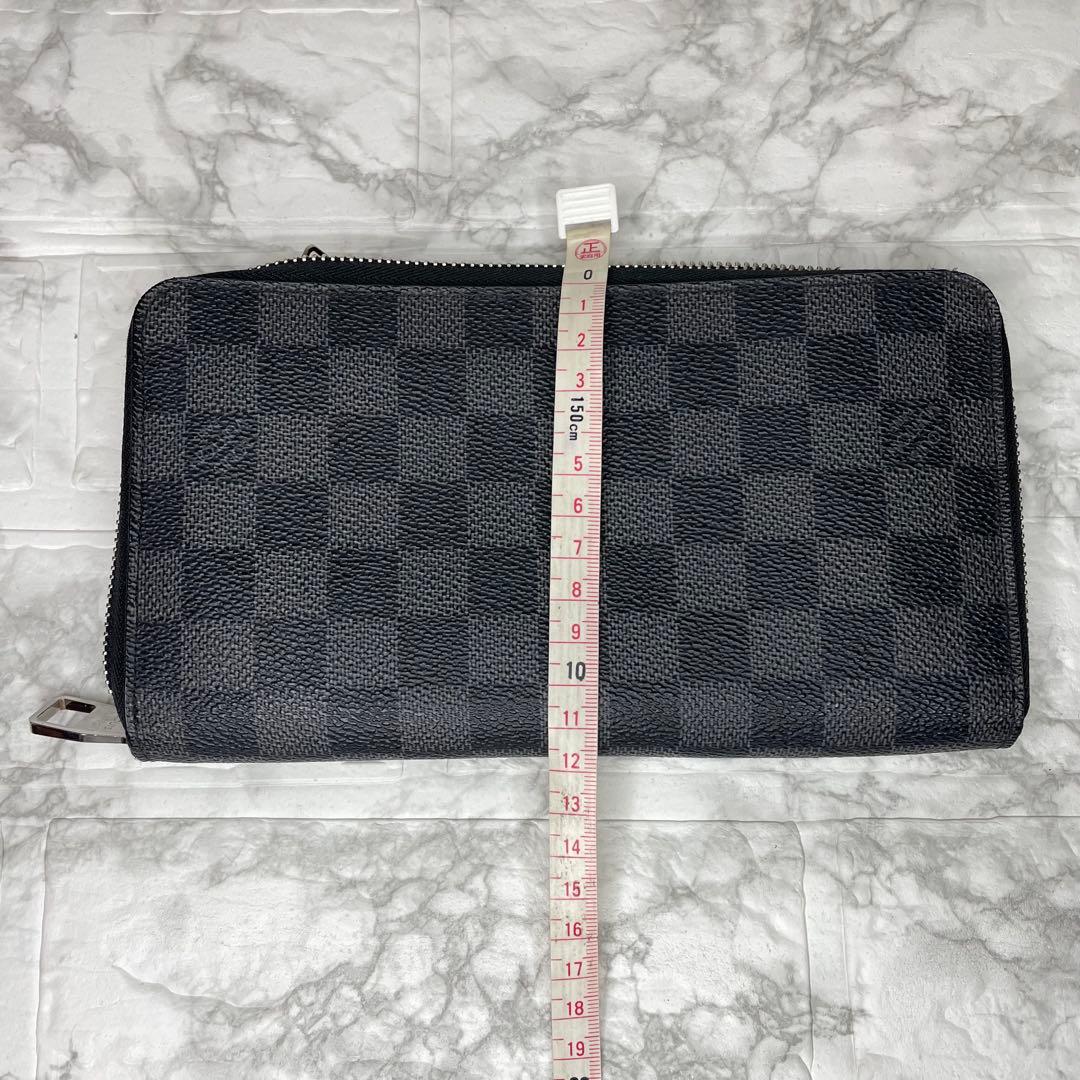 【ジャンク品】ルイヴィトン ダミエ グラフィット 長財布ジッピー オーガナイザー