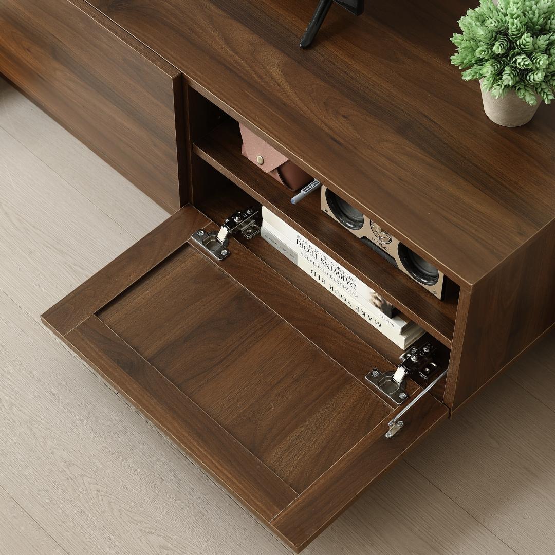 超人気！【幅150cm】テレビ台 ローボード テレビボード ラタン風 BROWN