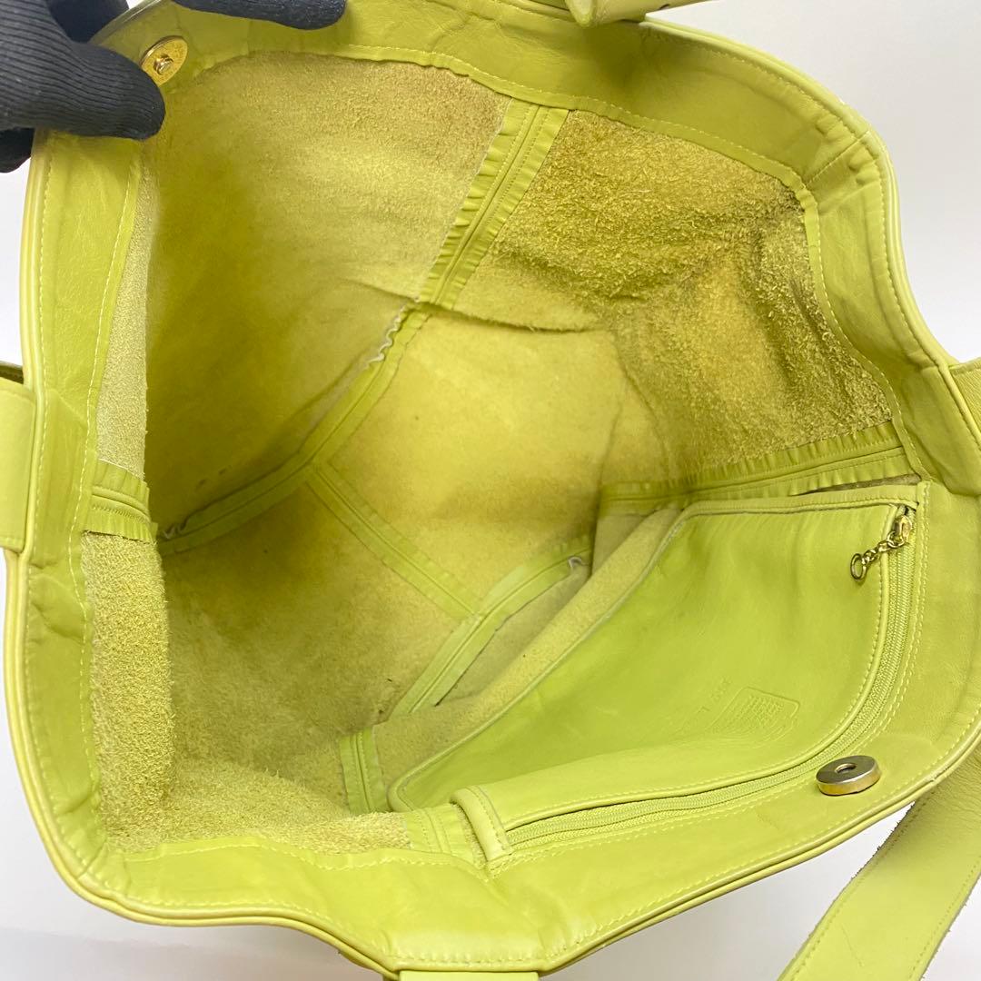 オールドコーチ 4082 グリーン 大容量トートバッグ 黄緑 レザー