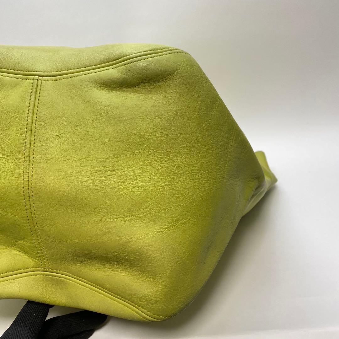 オールドコーチ 4082 グリーン 大容量トートバッグ 黄緑 レザー