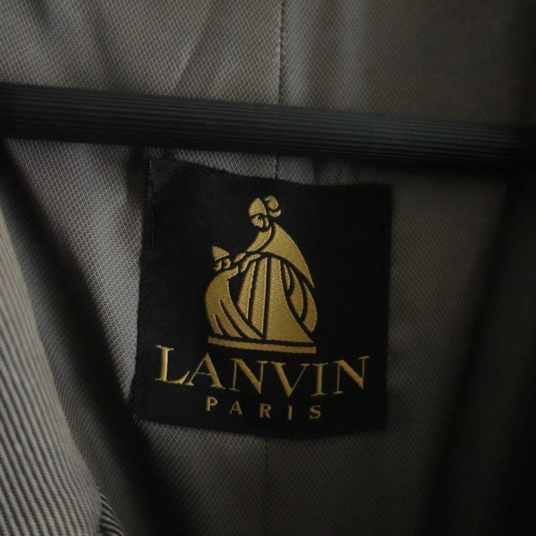 1990s LANVIN Paris レーヨンウールギャバジン　ベルテッドコート
