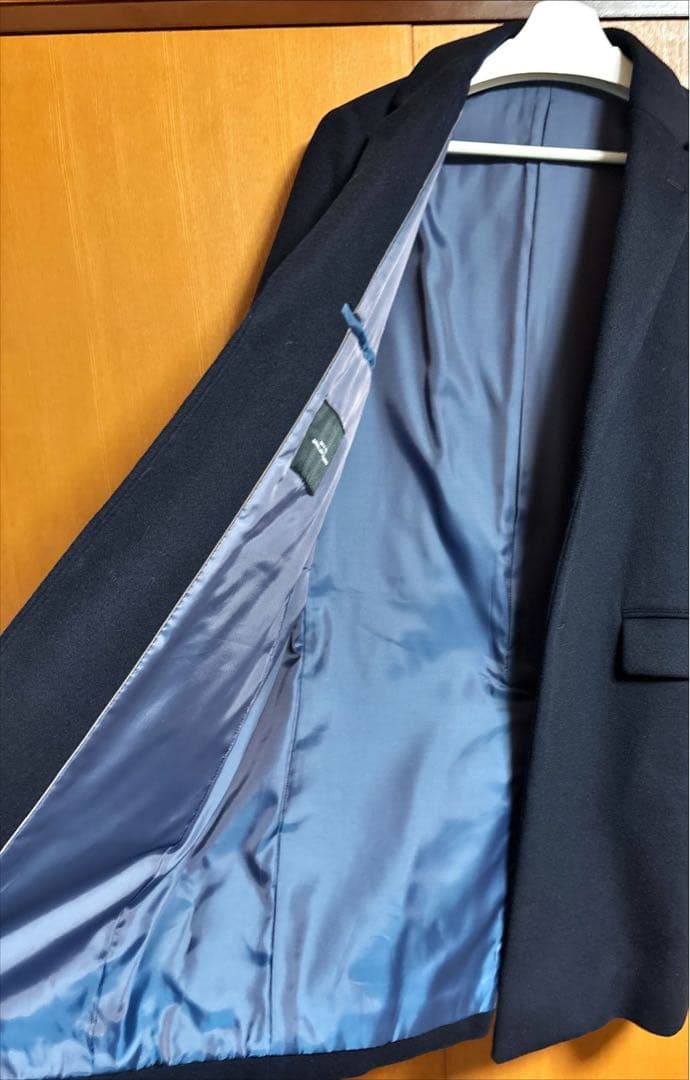 美品 green label relaxing チェスターコート ネイビー M