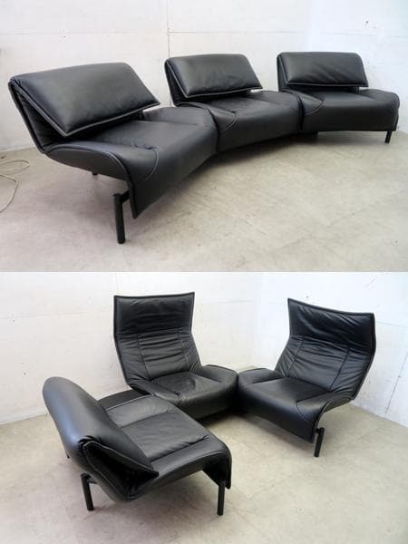 希少■展示品■カッシーナ■125 ヴェランダ■総革■3人掛けソファ■162万■