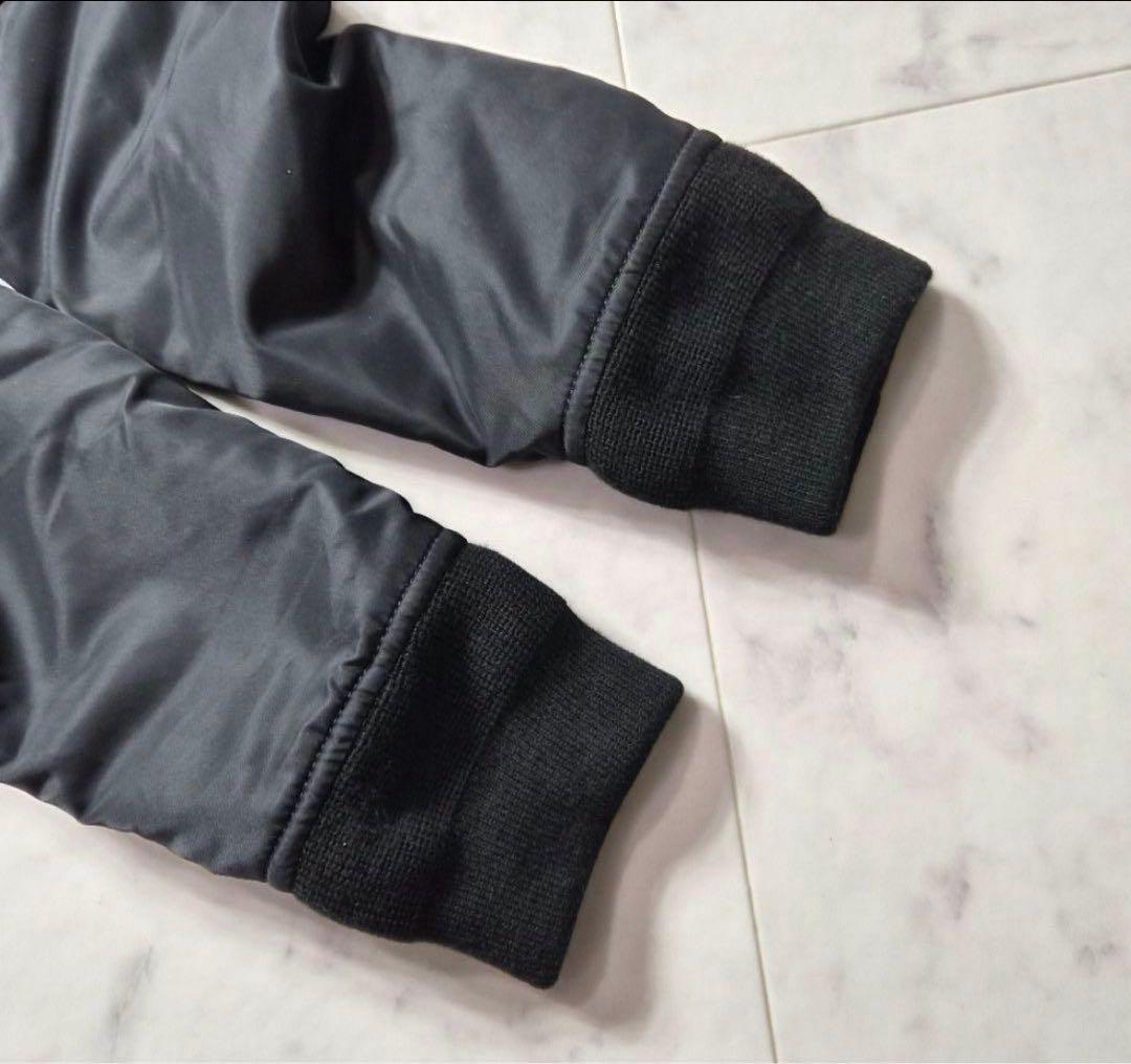 【美品】Schott MA-1 フライトジャケット ロゴ刺繍 ワッペン 黒 M