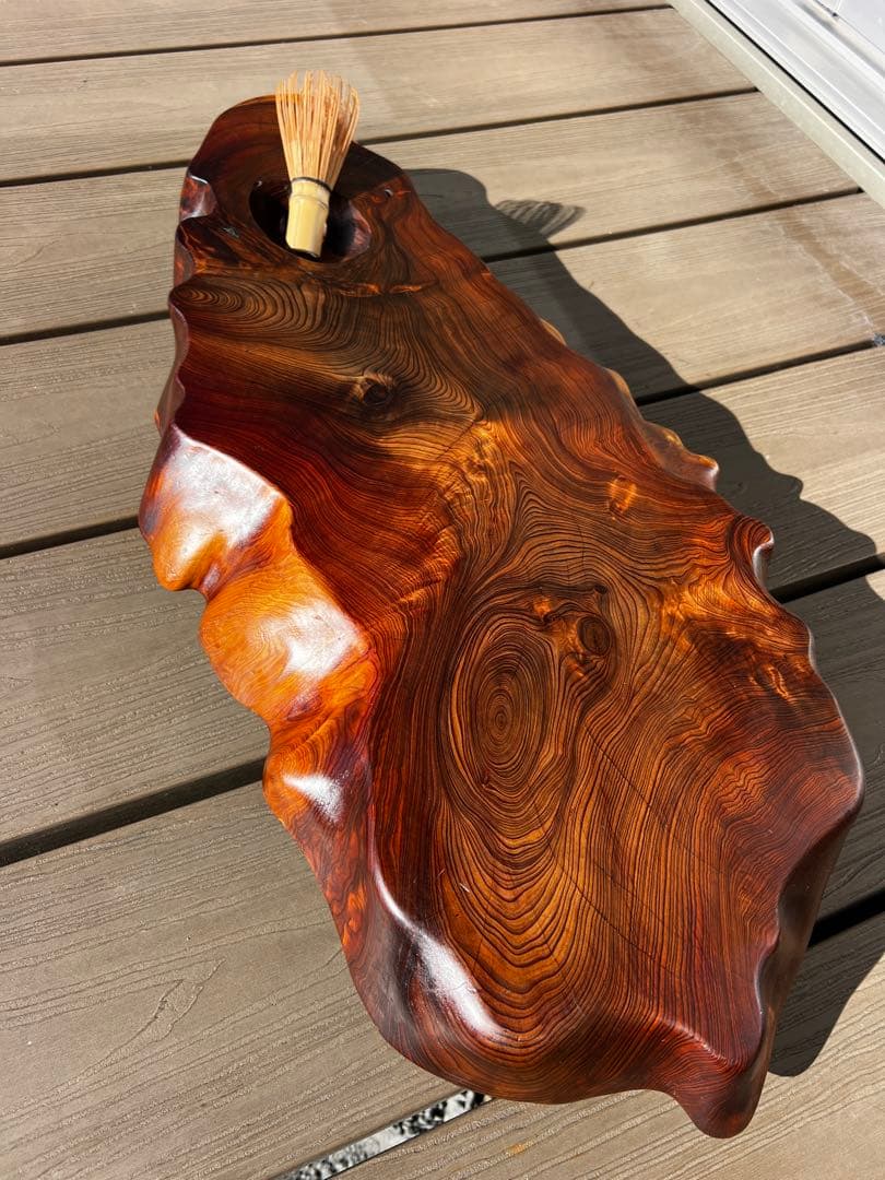 屋久杉　極上品　花台　一枚板