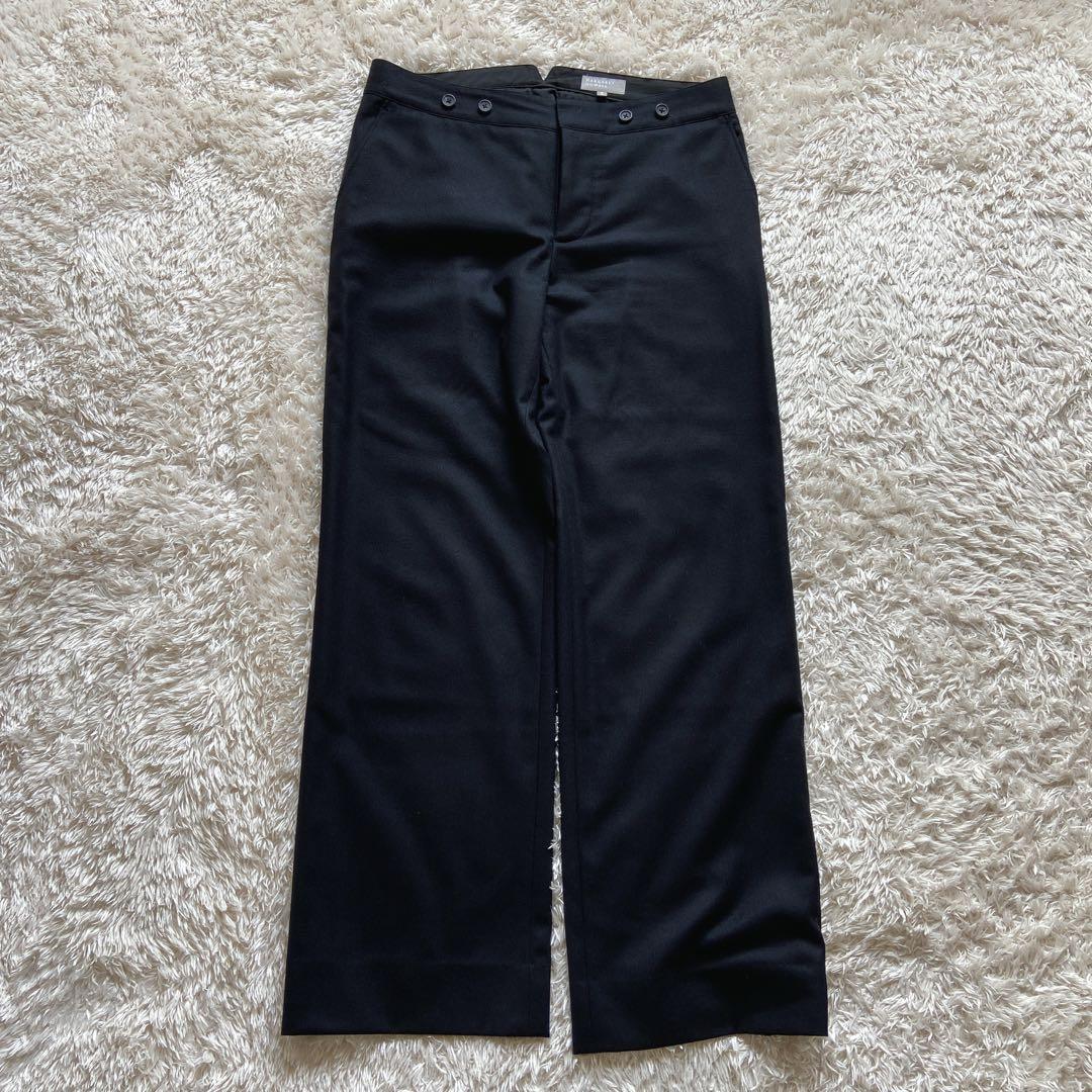 美品　マーガレットハウエル　パンツスーツ3 黒　ウール　フォックスブラザーズ