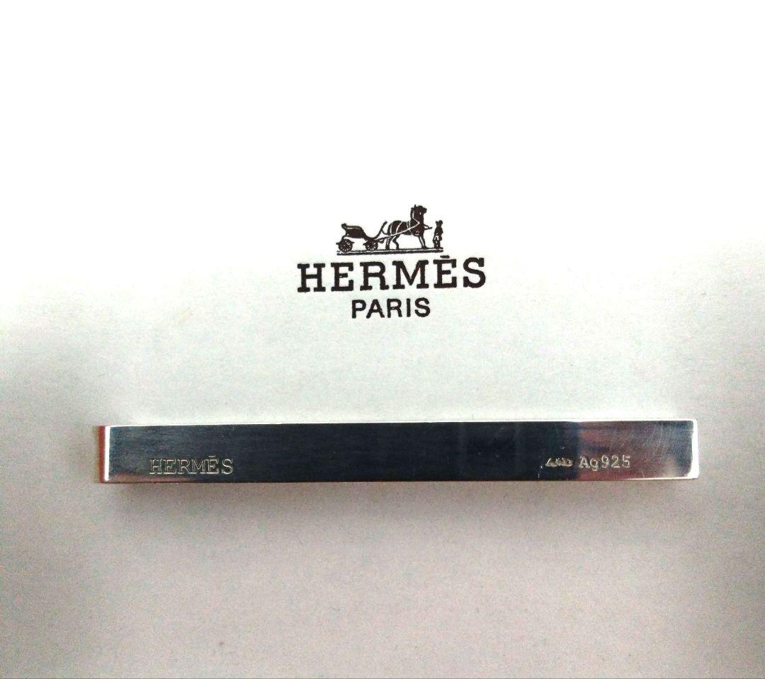 超希少　HERMES　エブリン　マネークリップ　タイピン　Silver925