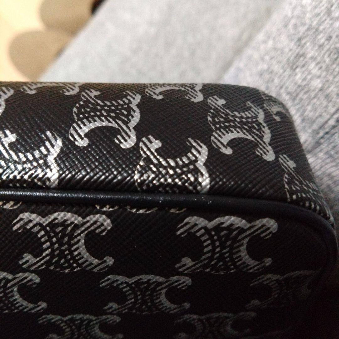 CELINE ブラックトリオンフ メッセンジャーバッグ